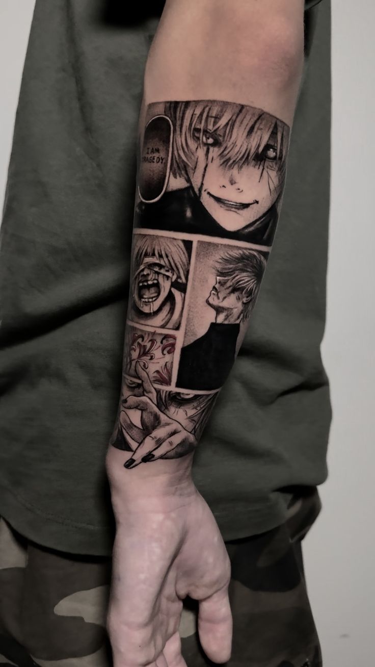 29 Tokyo Ghoul Tattoo Ideas Kaneki Designs, Juuzou Ink, Centipede Tattoos, & Spider Lily Florals