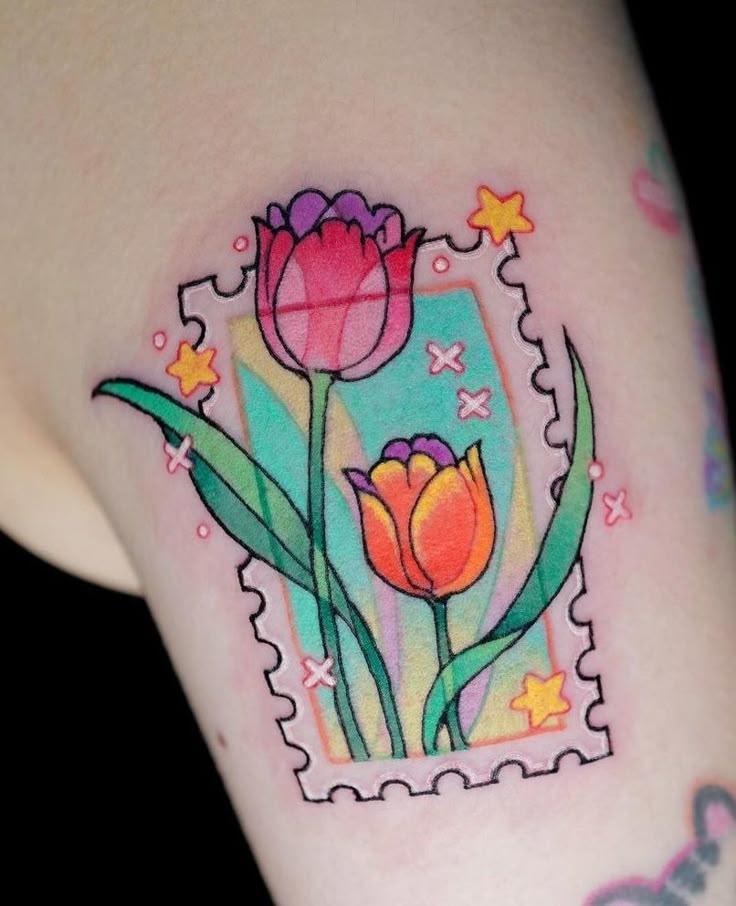 30 Unique Stamp Tattoo Ideas with Travel, Floral, Vintage, Fine Line, and Matching Postage Designs