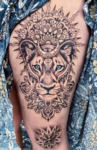 Leg Lion Tattoo: 22 Dynamic Designs for a Daring Look