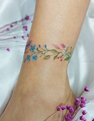18 Unique Flower Ankle Tattoo Ideas: Stunning Designs for Nature Lovers