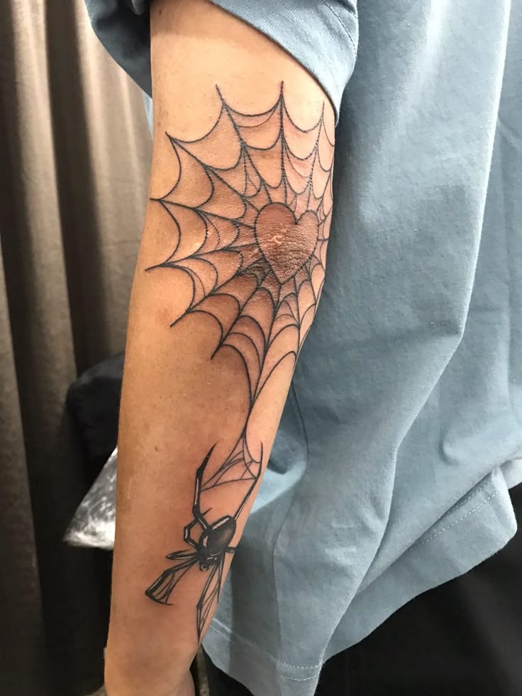 27 Spider Web Tattoo Ideas for Men and Women Shoulder, Full Sleeve, Stencil Designs
