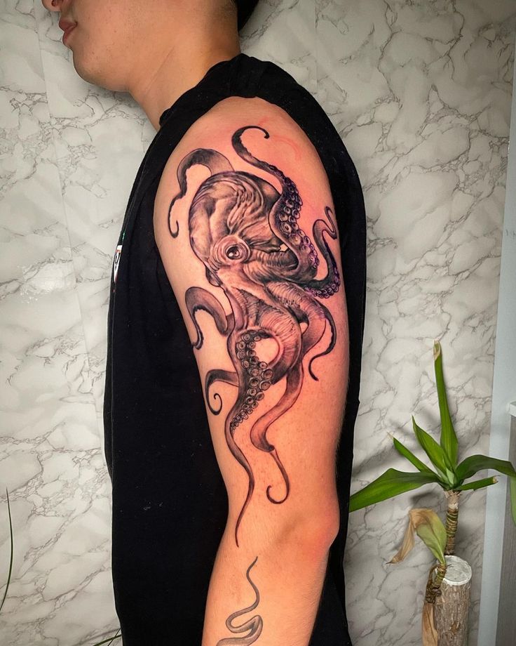 27 Octopus Tattoo Ideas for Men & Women Realistic, Sleeve, Leg, Shoulder & Tiny Octopus Designs