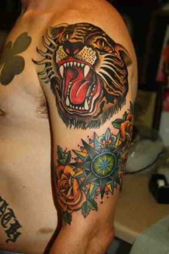 22 Old School Tiger Tattoo Ideas