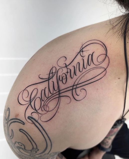 26 Lettering Tattoo Ideas for Men: Bold Fonts, Chicano, Japanese, Vertical, Fine Line & More
