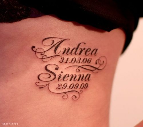 23 Sweetest Kids Name Tattoos Ideas for Women