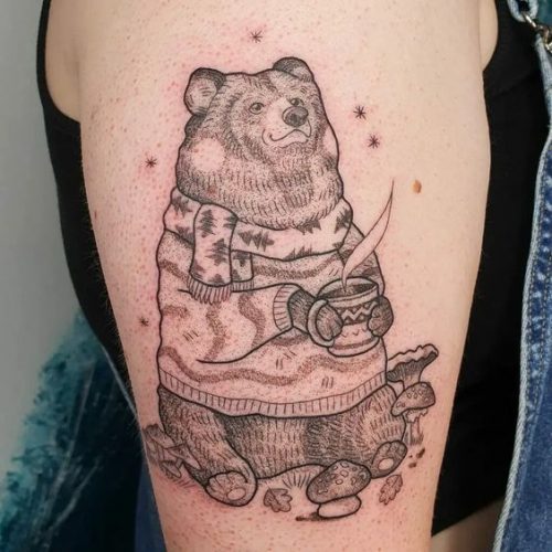 Explore 20 Unique Bear Tattoo Designs: From Whimsical and Colorful to Minimalist and Traditional