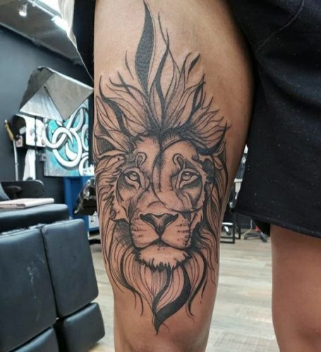 Lion Tattoo Outline: 19 Bold and Striking Silhouette Designs