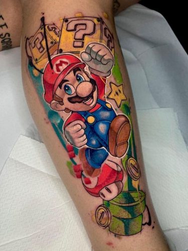 Explore 19 Unique Super Mario Tattoo Designs to Celebrate Your Love for the Iconic Game in