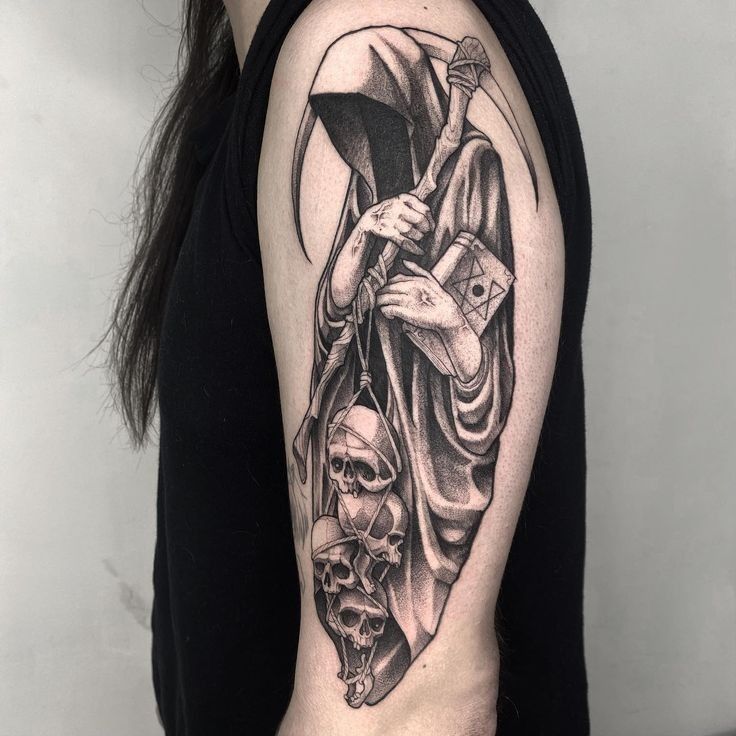 Discover 20 Grim Reaper Tattoo Ideas for Men & Women: Realistic, Traditional, Cute, and Neo-Traditional Designs