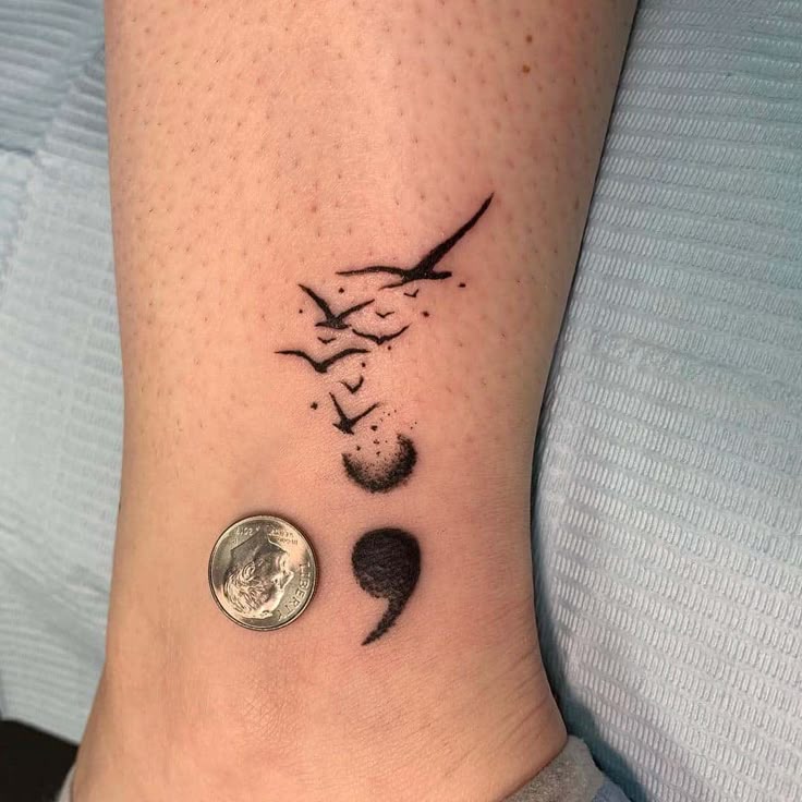 30 Stunning Semicolon Tattoo Ideas for : Minimalist, Butterfly, Floral, Heart & More