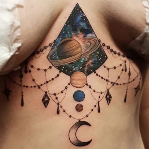 Explore 23 Stunning Solar System Tattoo Ideas for : Celestial Body Art for Men and Women