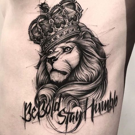 Expressive and Bold: 18 Lion Tattoo on Ribs