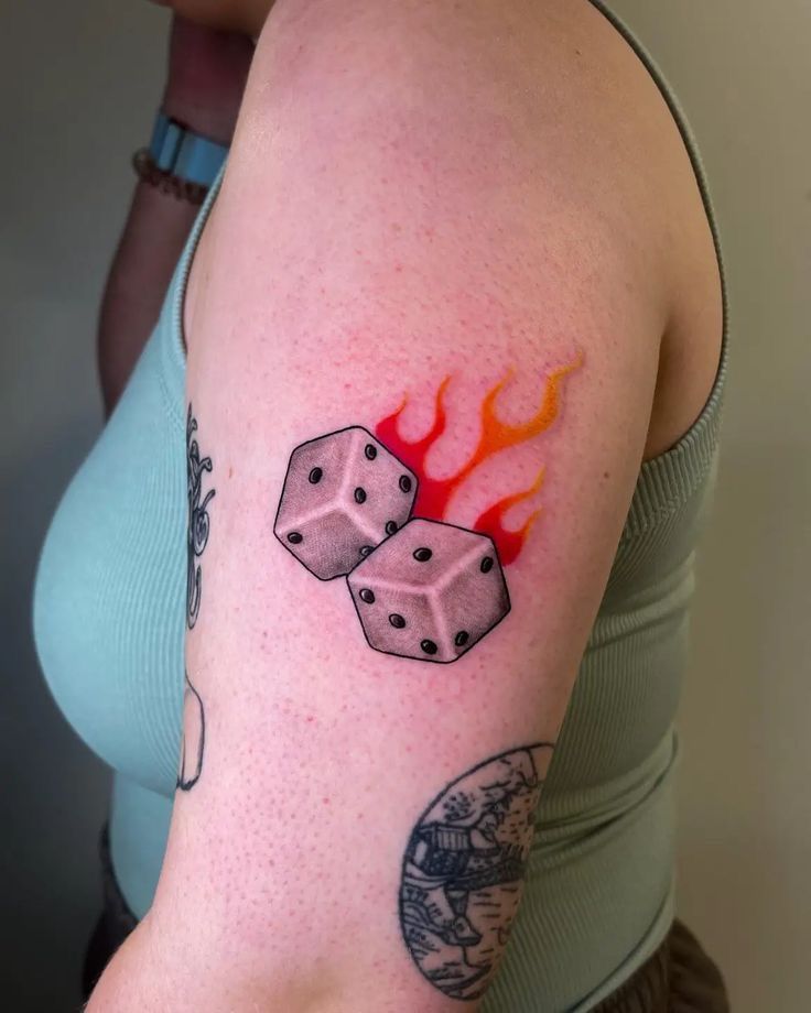 25 Dice Tattoo Ideas with Cool Flash Designs, Stencil Outlines & Men s Placement