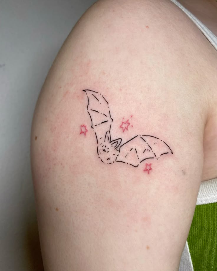 Bat Tattoo 25 Ideas in A Collection of Stencil, Gothic, Old School, and Simple Arm and Chest Tattoos