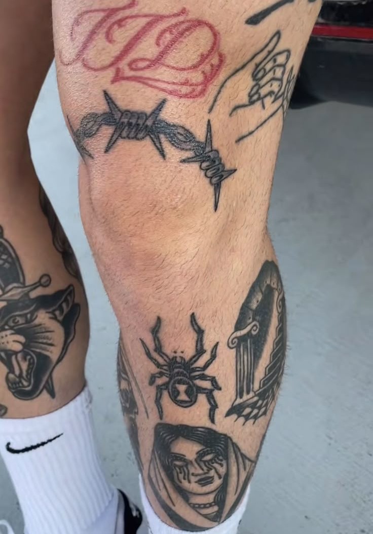 29 Unique Knee Tattoo Ideas : Traditional, Japanese, Gothic, Flower, Skull on Moth, Symmetrical Designs