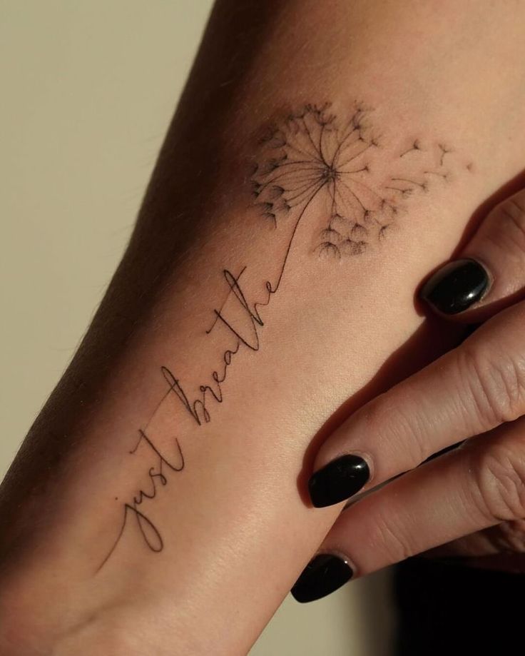 Dandelion Tattoo 24 Ideas with Fine Line, Fairy Blowing, Tiny Black and White Designs