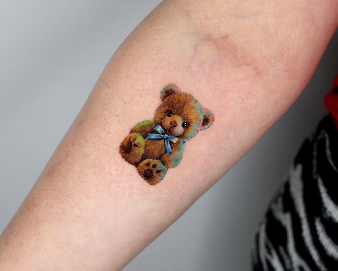 30 Teddy Bear Tattoo Designs Cute, Realistic, Fine Line, Matching, Feminine & Dark Tattoo Ideas