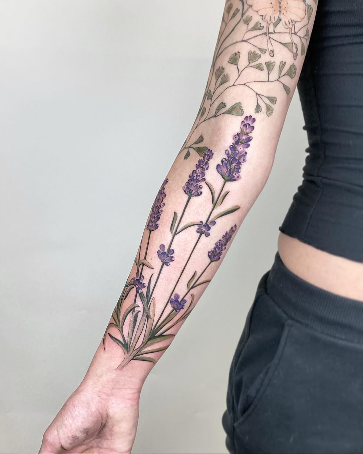 27 Lavender Tattoo Ideas : Fine Line, Bee, Rosemary, Black and Grey, Minimalist, Men and Women