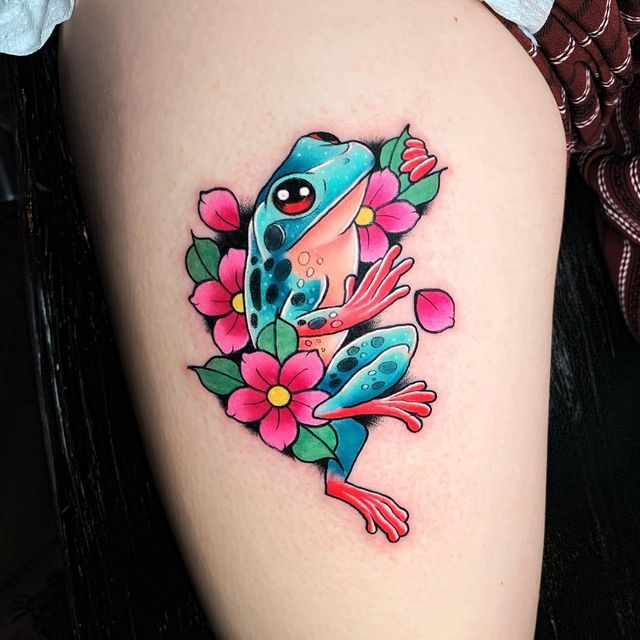 28 Frog Tattoo Ideas with Traditional, Cute, Japanese, Fine Line, and Color Flash Designs