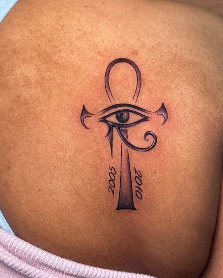 27 Ankh Tattoo Ideas with Eye of Horus, Spine, Chest, Minimalist Symbolic Ink