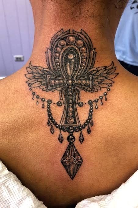 27 Ankh Tattoo Ideas with Eye of Horus, Spine, Chest, Minimalist Symbolic Ink