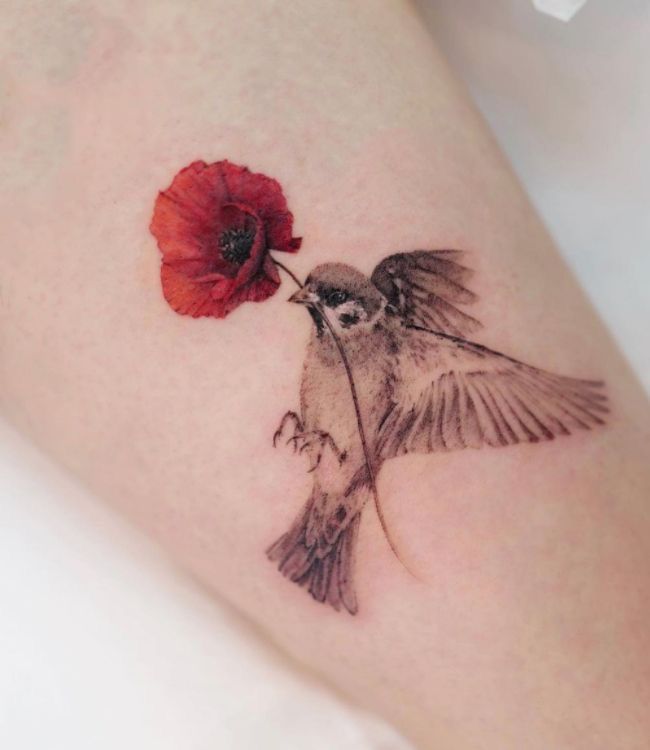 29 Sparrow Tattoo Ideas : Traditional, Men Arm and Hand Designs, Meaningful Bird Tattoos