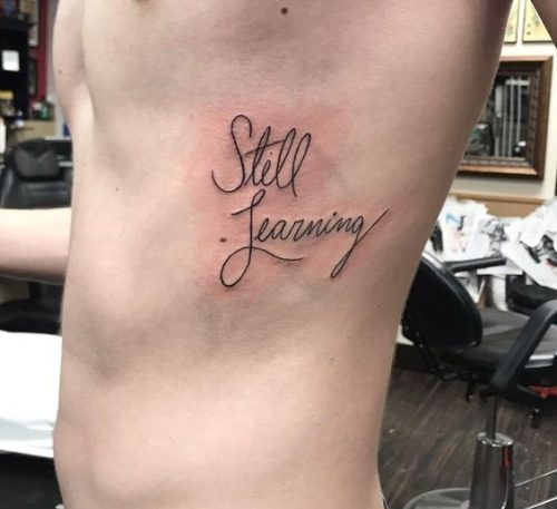 17 Trendy Rib Writing Tattoo ideas