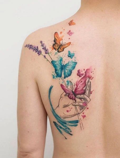Explore 25 Unique Watercolor Butterfly Tattoo Ideas for : Stunning Designs for Women – Arm, Back, and Hand Styles