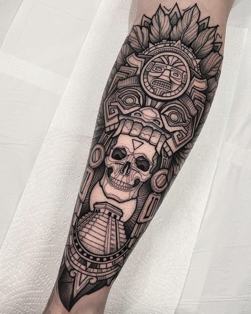 Aztec Tattoo 25 Ideas : Mexican Art Traditional Designs For Men and Women