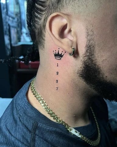 30 Behind Ear Tattoo Ideas for Men and Women Unique, Meaningful, Minimalist, Sparkle & More