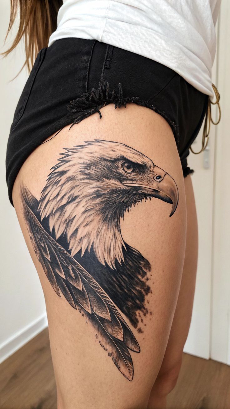 30 Eagle Tattoo Ideas : Bold Designs for Men and Women with Chest, Arm, Forearm, Minimalist