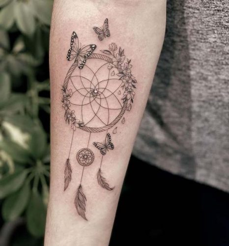 Explore 18 Unique Dreamcatcher Tattoo Designs for  &#8211; Symbolism &#038; Artistic Beauty