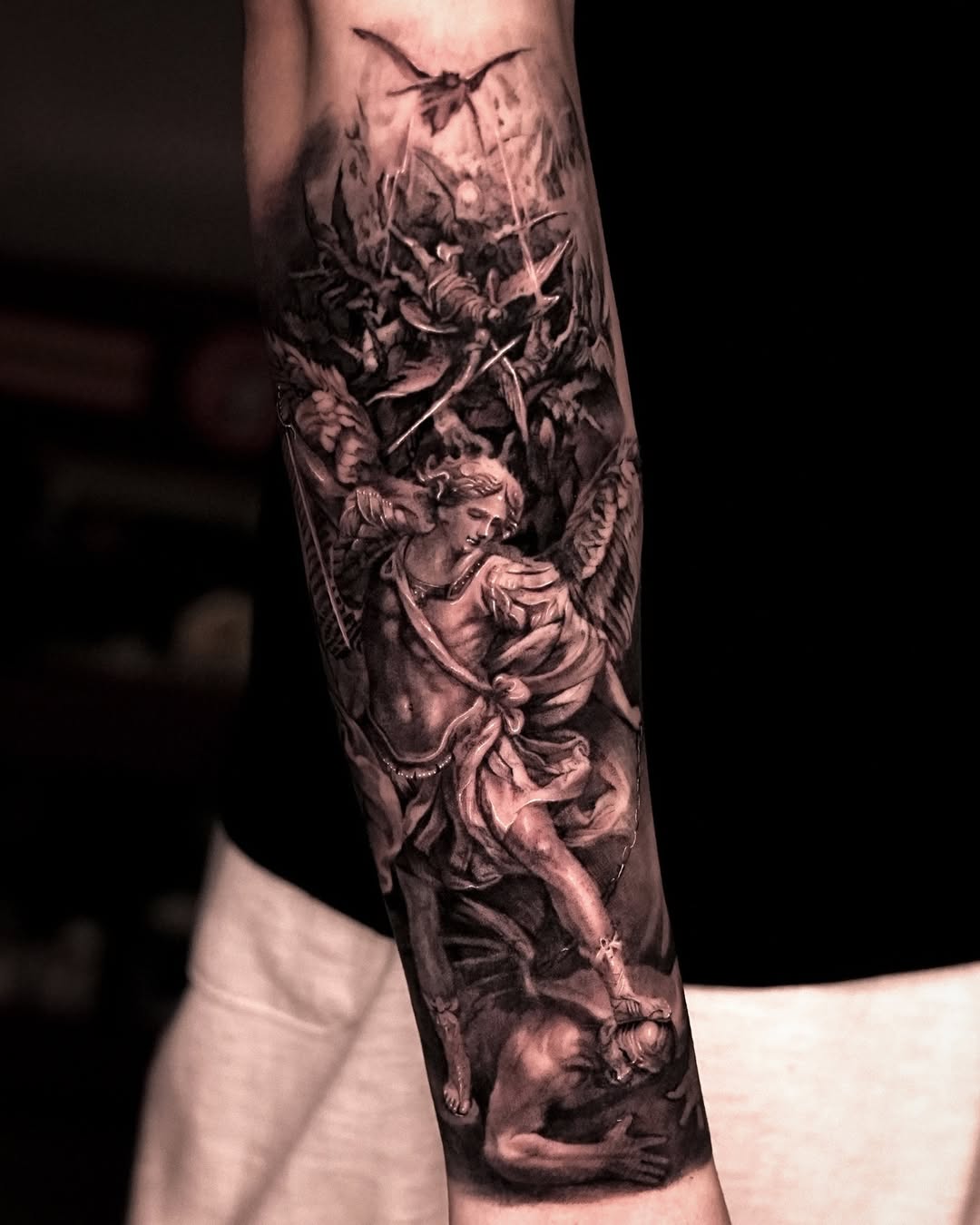 28 Archangel Michael Tattoo Designs for Men and Women   Realism, Sleeve, and Geometric Ideas