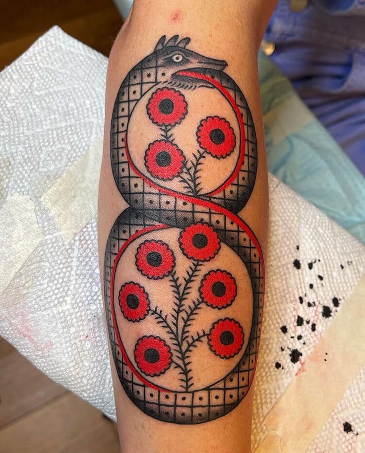 25 Ouroboros Tattoo Ideas : Minimalist, Dragon, FMAB &#038; Traditional Snake Designs