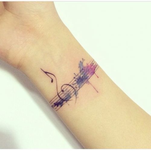 Unique Treble Clef Tattoo Ideas : Discover Designs for Music Lovers’ Ankles, Wrists & More!