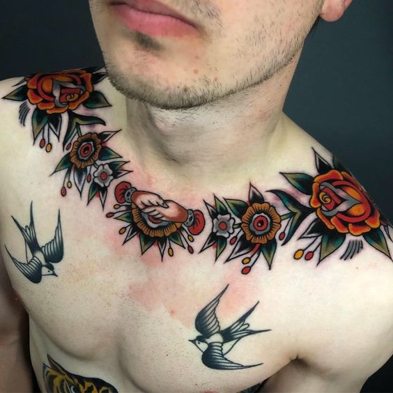 Explore 20 Unique Clavicle Tattoo Ideas: From Delicate Florals to Edgy Designs – Get Inspired!