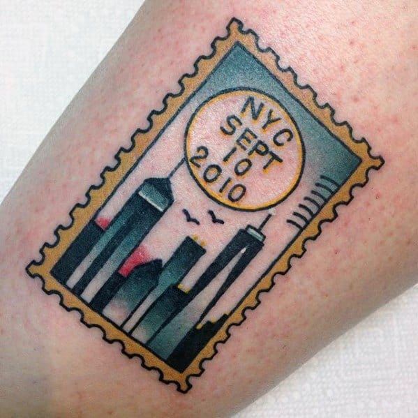 30 Unique Stamp Tattoo Ideas with Travel, Floral, Vintage, Fine Line, and Matching Postage Designs