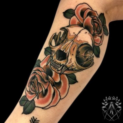 19 Cat Skull Tattoo Ideas