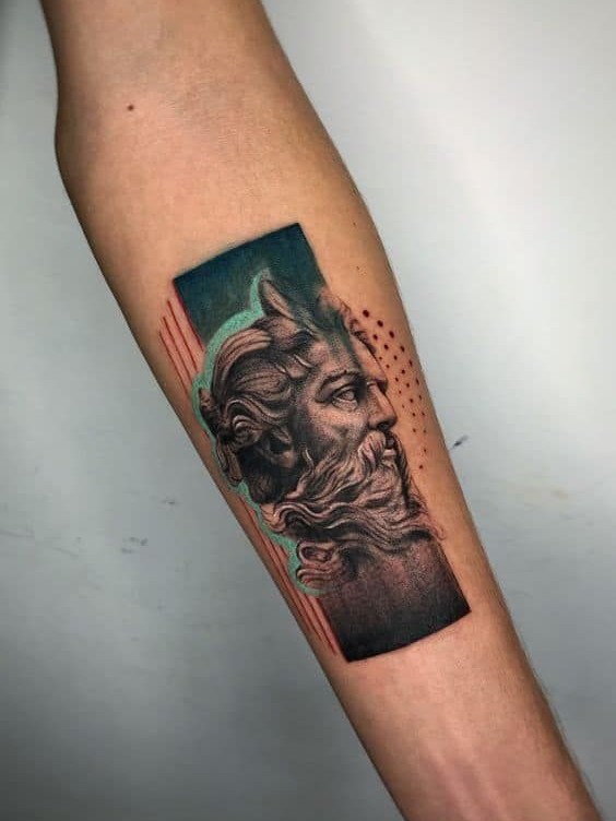 26 Zeus Tattoo Ideas for Sleeve, Forearm, and Full Back Designs with Greek Gods Mythology