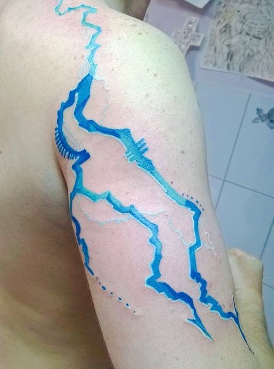 28 Lightning Tattoo Ideas for Men and Women: Arm, Shoulder, Chest, Hand, and Leg Designs