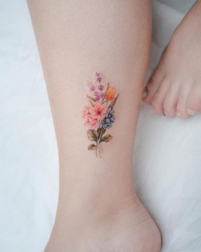 22 Small Colorful Tattoos Ideas