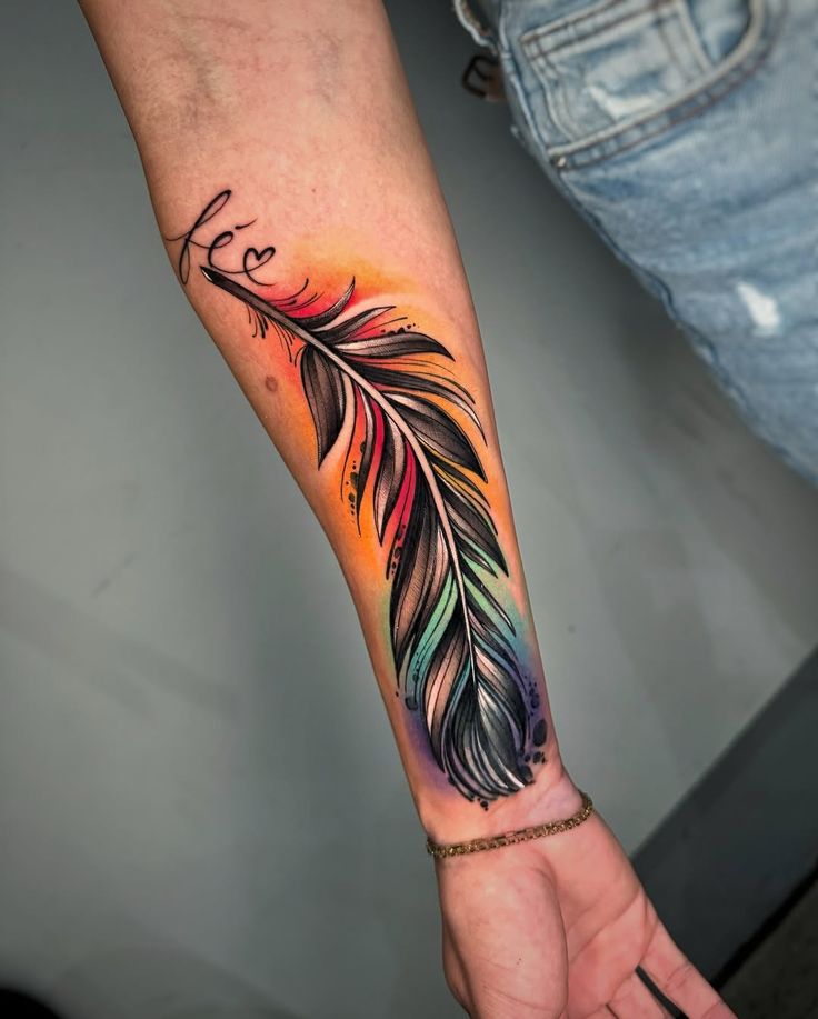 28 Feather Tattoo Ideas : Fine Line, Mandala, Native American, Black, Simple & Meaningful Designs