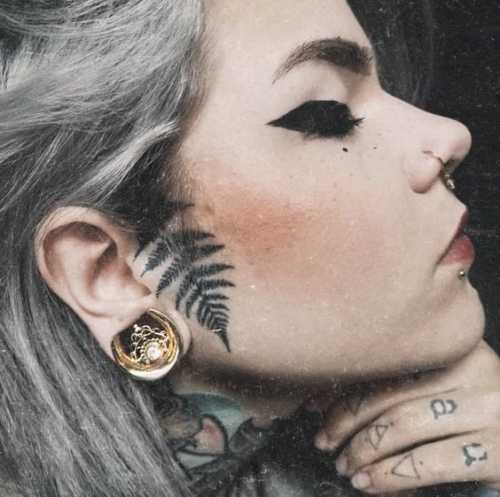 19 Side Face Tattoo Ideas for Women