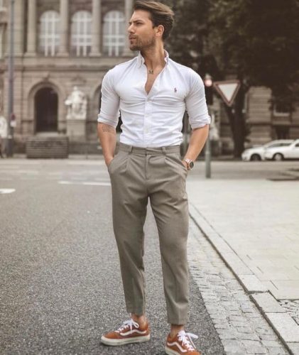 s Trendsetting: 18 Mens Sneakers with Dress Pants Stylish & Versatile Looks