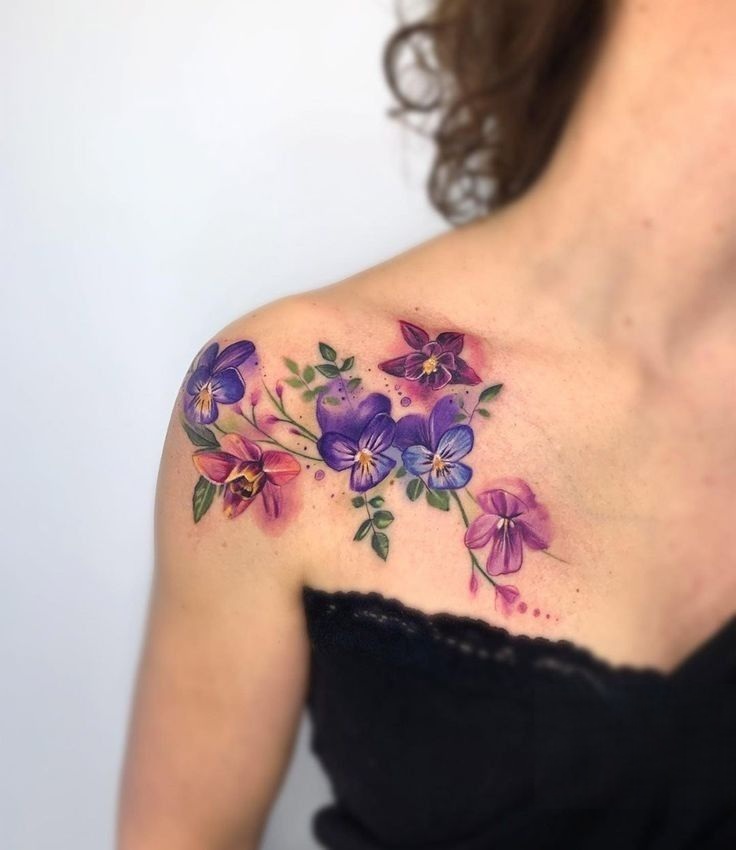26 February Birth Flower Tattoo: Stunning Designs Inspired by Violets and Iris