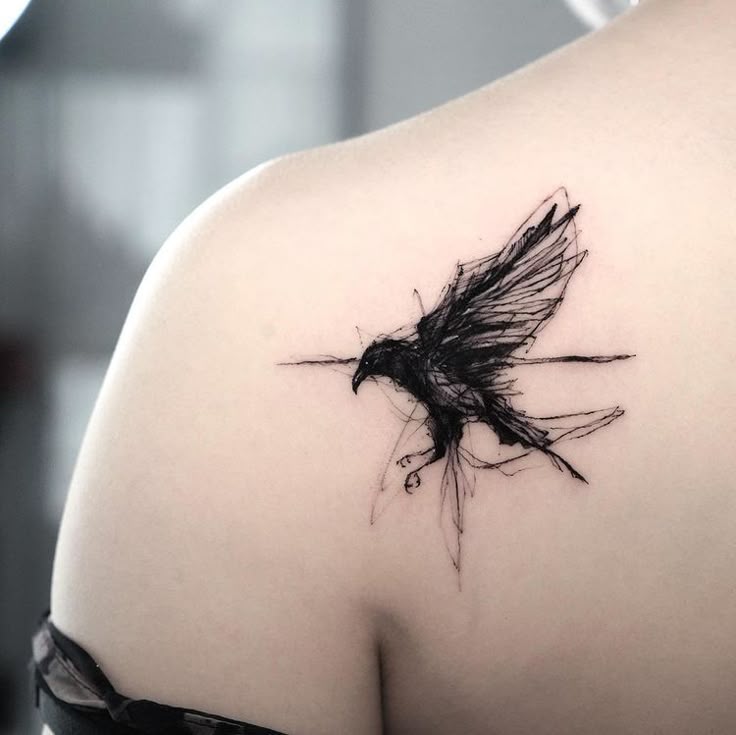 28 Unique Crow Tattoo Ideas Blackwork, Traditional, Flying, Viking, Sleeve, and Minimalist Designs