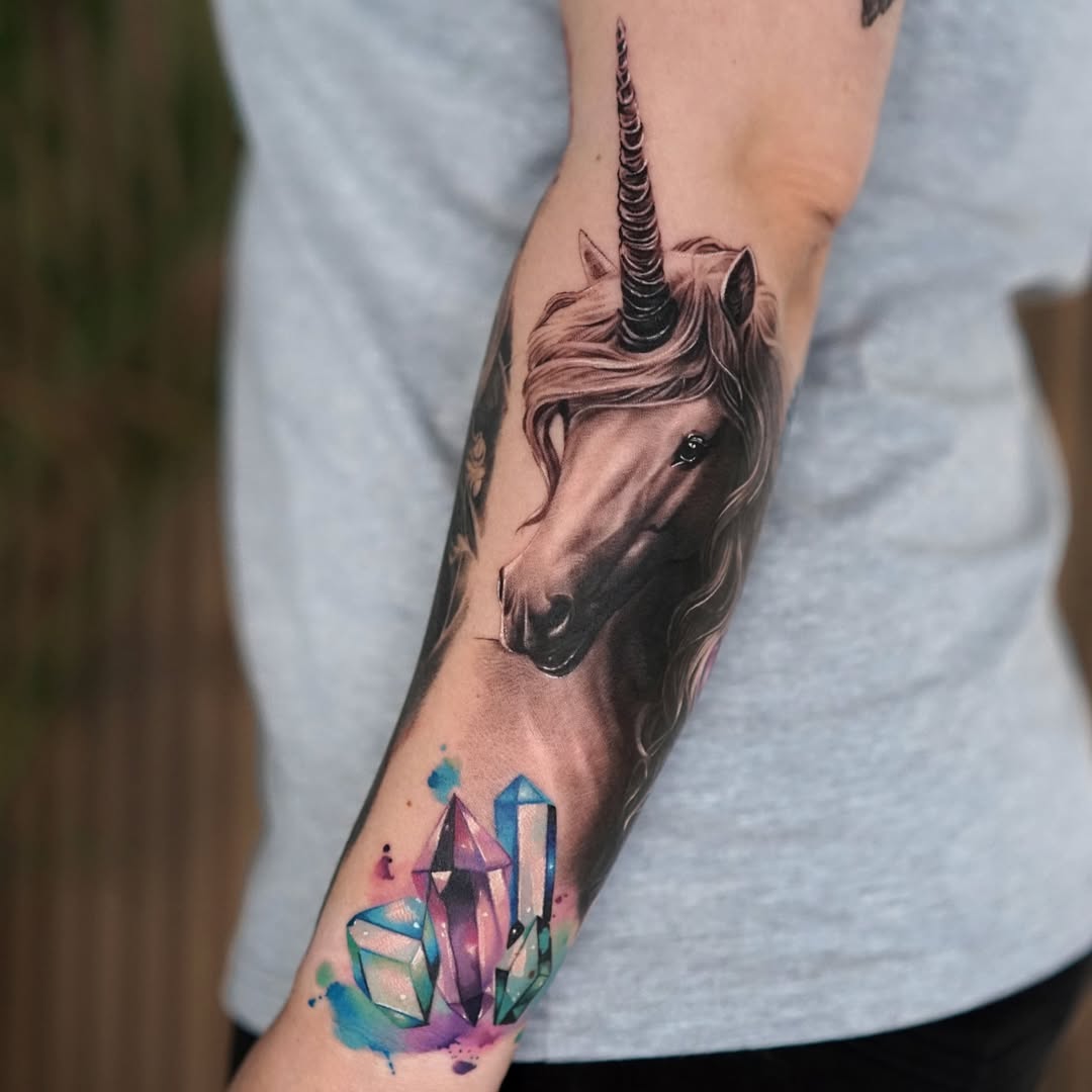 28 Unicorn Tattoo Ideas: From Fine Line Magic to Rainbow Dreams