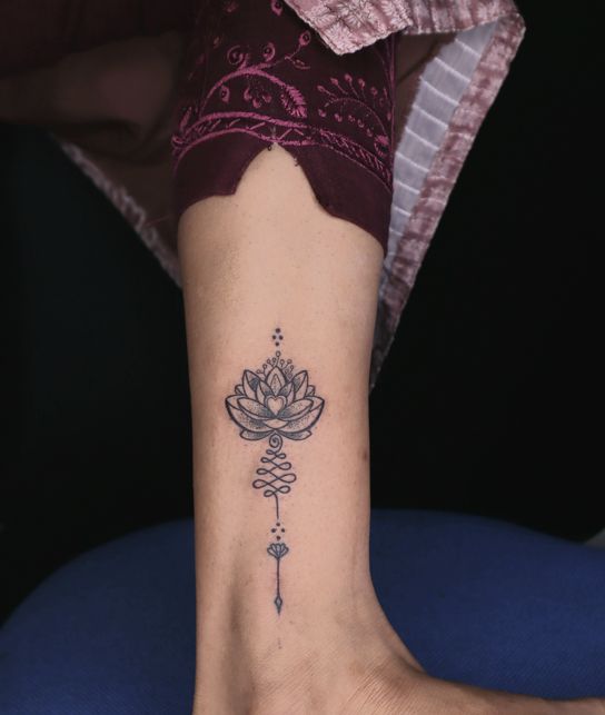26 Unalome Tattoo Ideas with Lotus, Om and Spiritual Meaning Symbols
