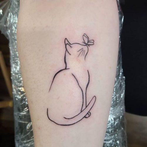 25 Simple Cat Tattoo Ideas