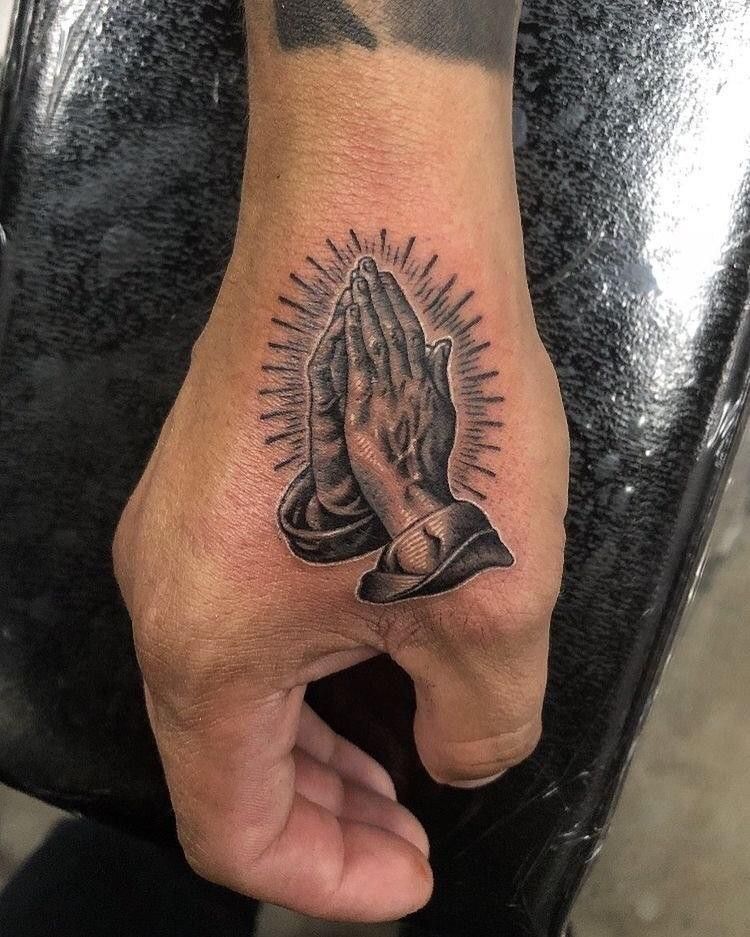Praying Hands Tattoo Ideas : Rosary, Realism, Shoulder, Chest, Neck, Back and More